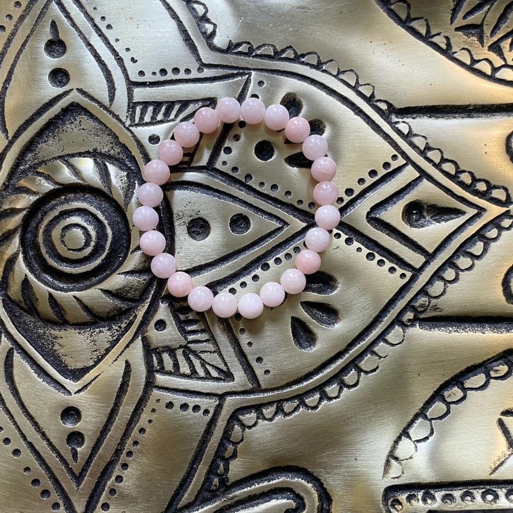 ☀️Pink White Jade bracelet